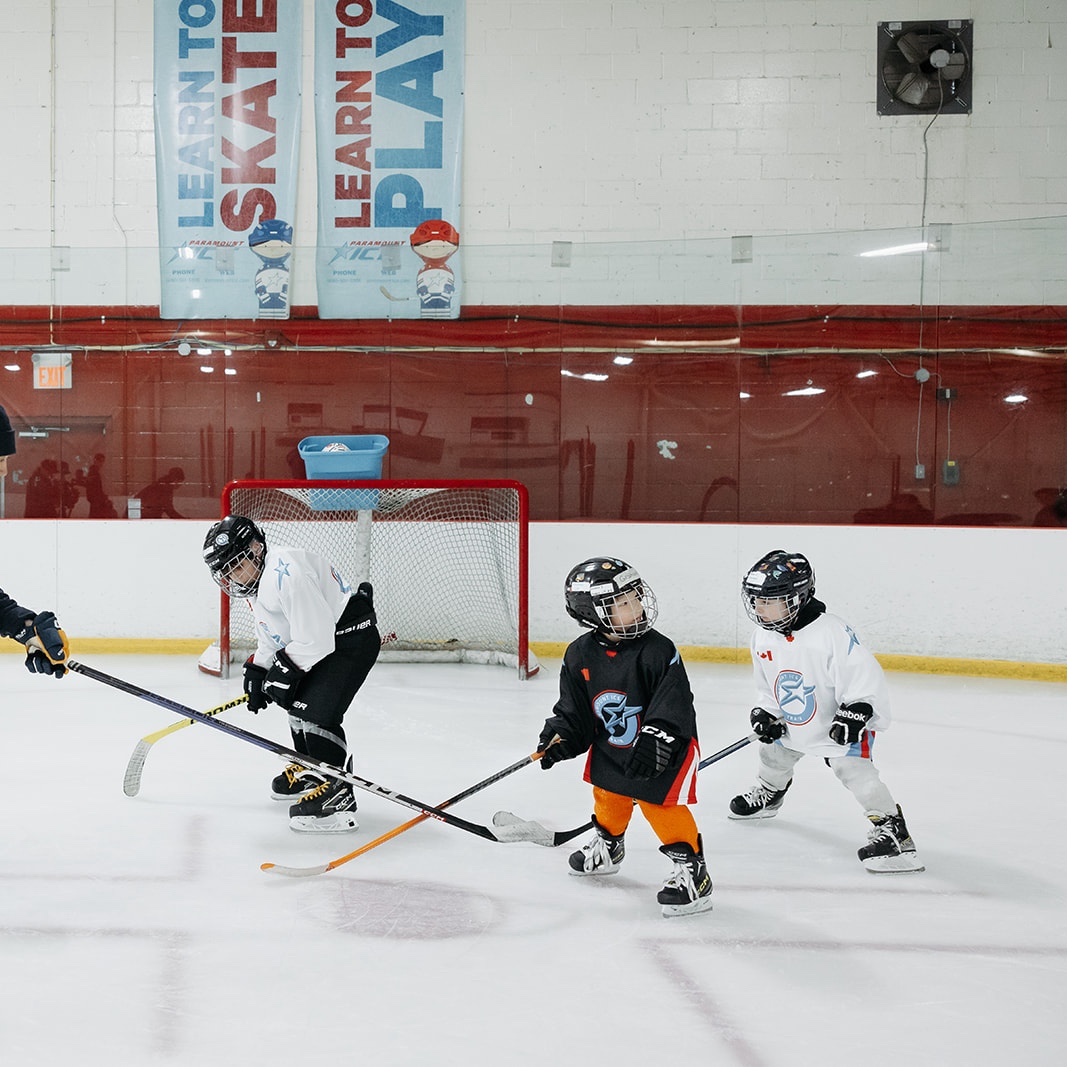Paramount Ice LEARN to Play Hockey program designed for young first-time hockey players